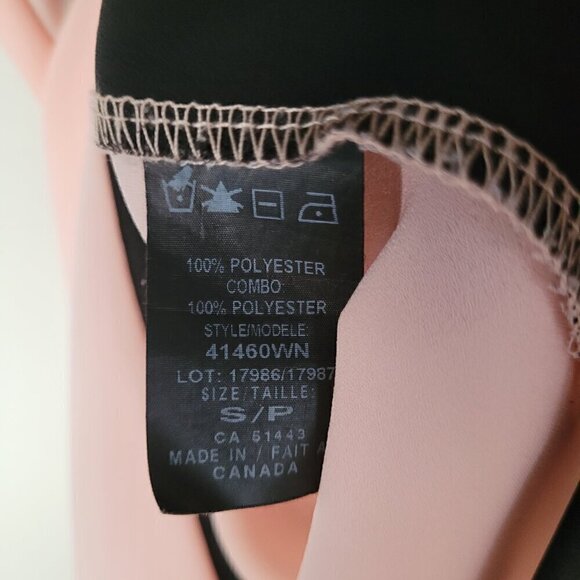 Mercer & Madison Blush Pink & Black Sleeveless Chiffon Top - Picture 5 of 5